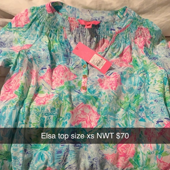 NWT bohemian queen lilly pulitzer elsa top - Picture 2 of 2